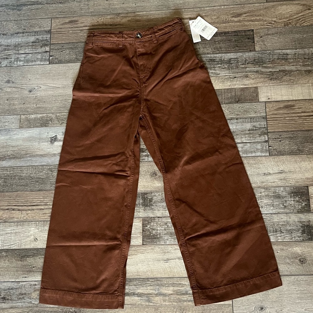 Women’s Free People Patti wide leg, baggy, high waist boyfriend cropped jeans